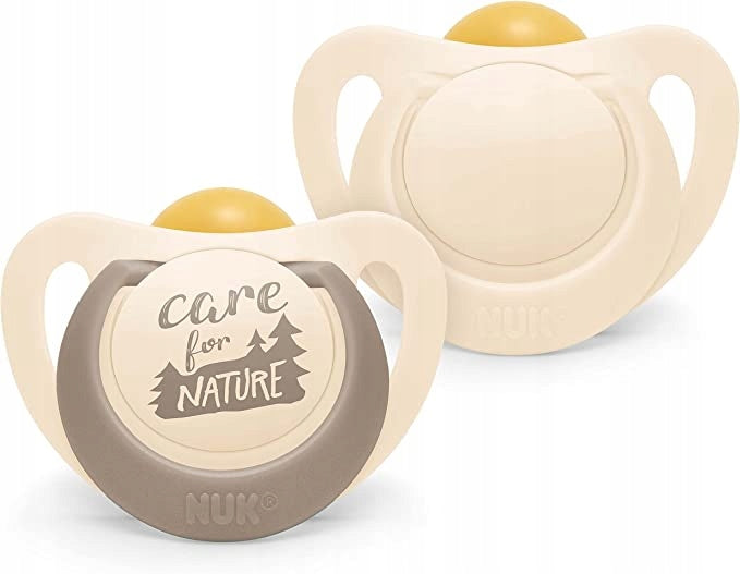 NUK for Nature chupete calmante x 2 6-18 meses caucho natural