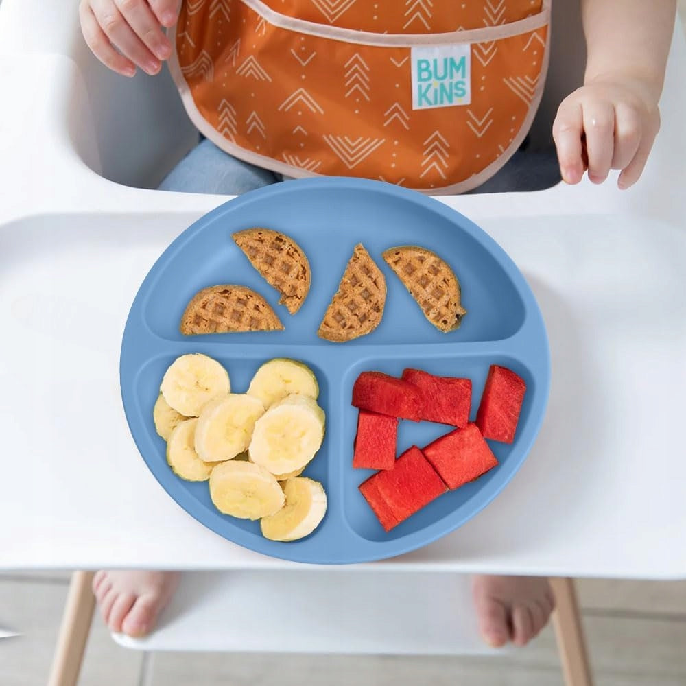 VICLOON plato dividido en 3 con ventosa x2 + cuchara x2 + tenedor x2