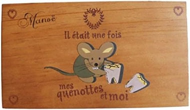 TOTTENZO wooden box for teeth, hair, photo, and fingerprints FRENCH LANGUAGE