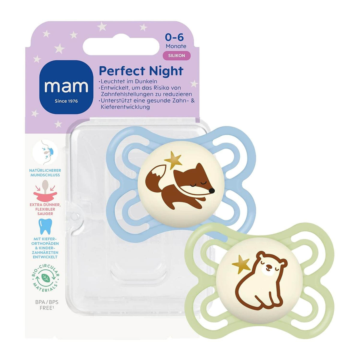MAM Perfect Day & Night smoczki uspokajające 4 szt. 0-6 mies. – nowy – zdjęcie 1