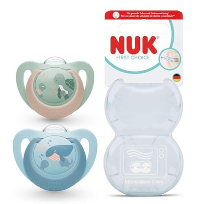 NUK First Choice pacifiers 18-36 months 2 pcs. Turtle/Whale