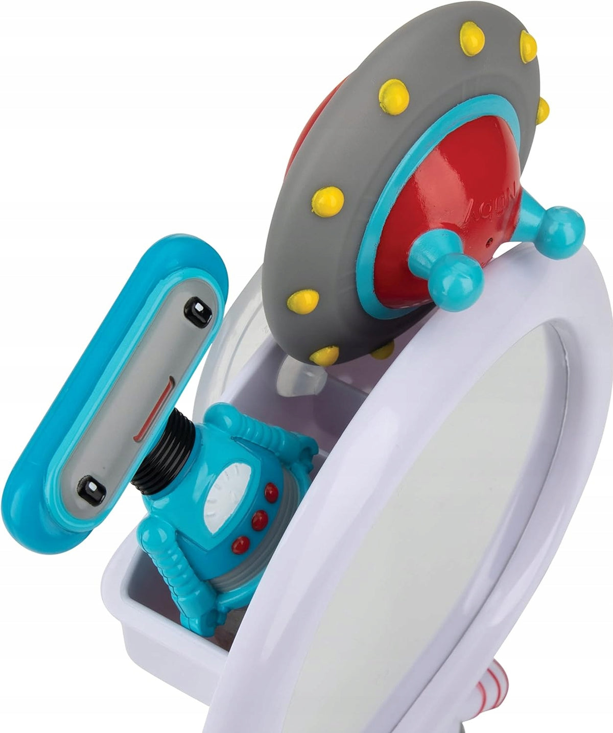 NUBY UFO lusterko z przyssawkami + 2 zabawki do kąpieli
