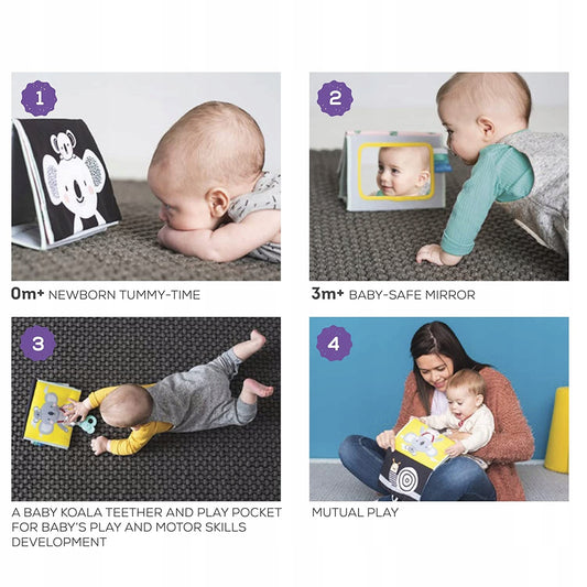 TAF TOYS sensorisk kontrastbog med spejl