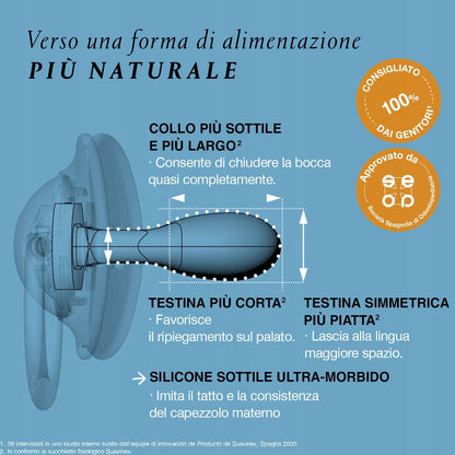 SUAVINEX πιπίλα SX PRO Day&Night x2 σιλικόνη 6-18μ ΦΩΣΦΟΡΙΖΕΙ