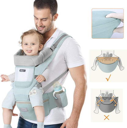 Portabebés ergonómico con cinturón de cadera 11 en 1