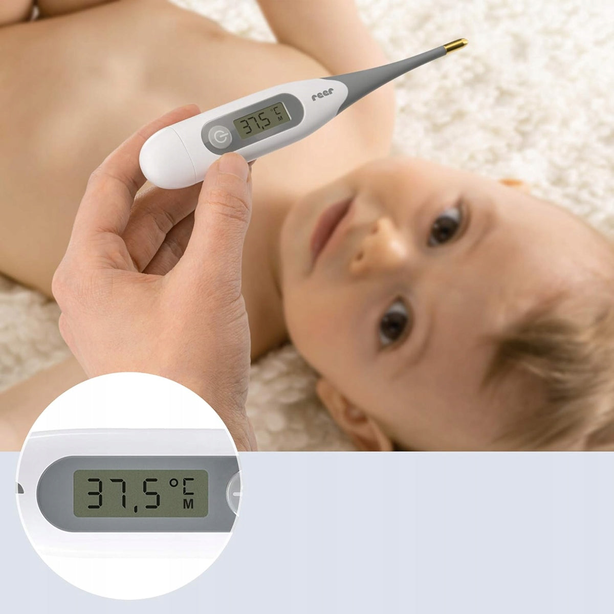 REER ExpressTemp termometr elektroniczny LCD ze złotą końcówką – zdjęcie produktu 3