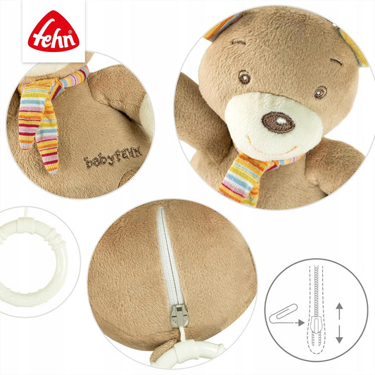 FEHN miś zawieszka PRZYTULANKA z POZYTYWKĄ 14 cm