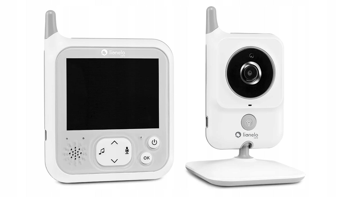 LIONELO Babyline 7.1digital electronic nanny 3.2"colour white and greymains-powered cameramains/battery power