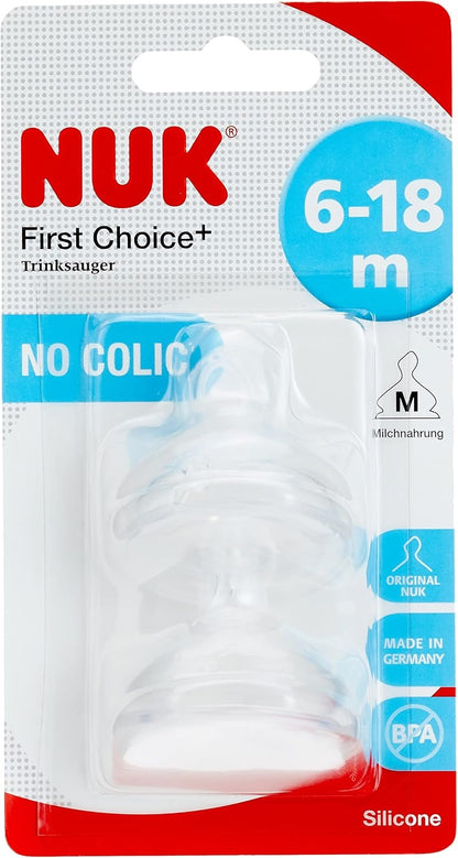 NUK First Choice tettarelle in silicone M 6 18m x2