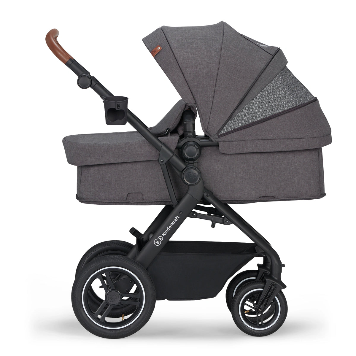 KINDERKRAFT B-TOUR 3w1 wózek wielofunkcyjny do 22kg + fotelik MINK PRO – DARK GREY – zdjęcie 5