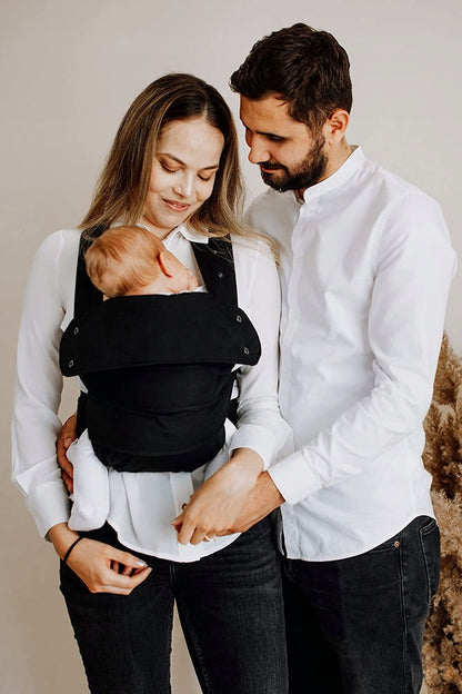 MARSUPI 2.0 nosidełko ergonomiczne S/M 3,5 - 15 kg, czarne, dla niemowlęcia noszonego blisko rodziców