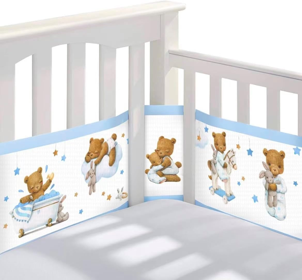 mesh crib bumper dimensions 340x30, 160x30