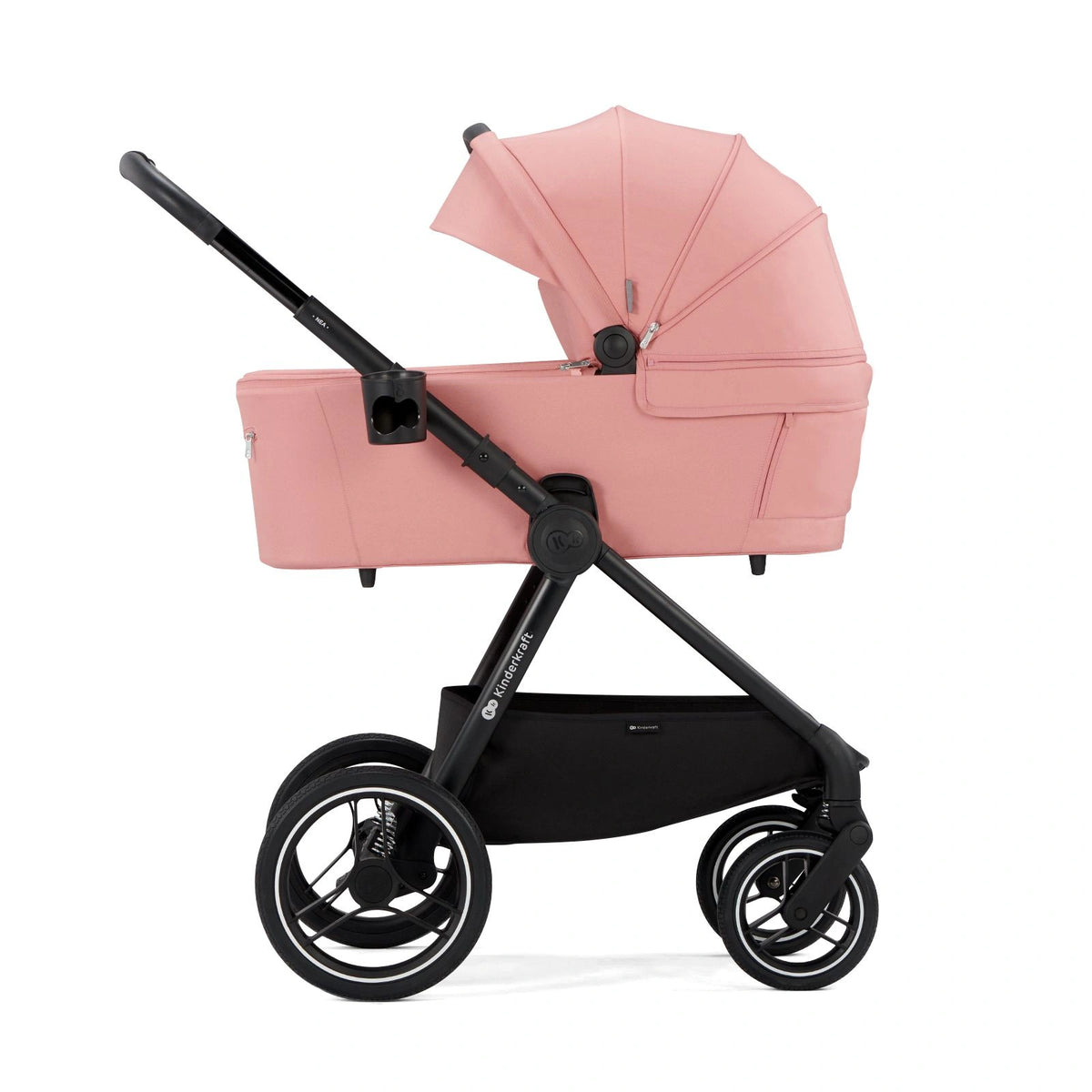 KINDERKRAFT gondola do wózka NEA UPF50+ kompaktowa – ASH PINK – zdjęcie 4