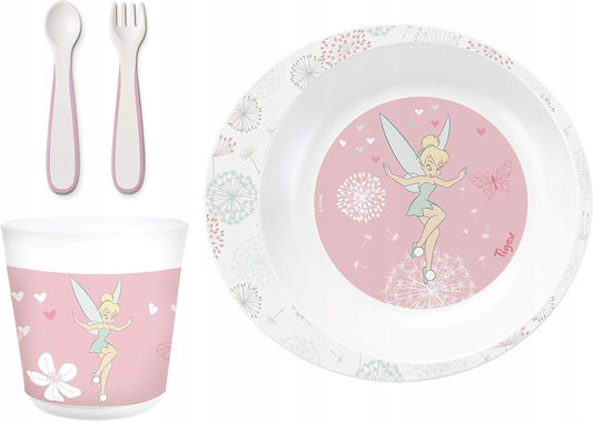 DISNEY BABY Tigex set di stoviglie Tinkerbell 4 pezzi.