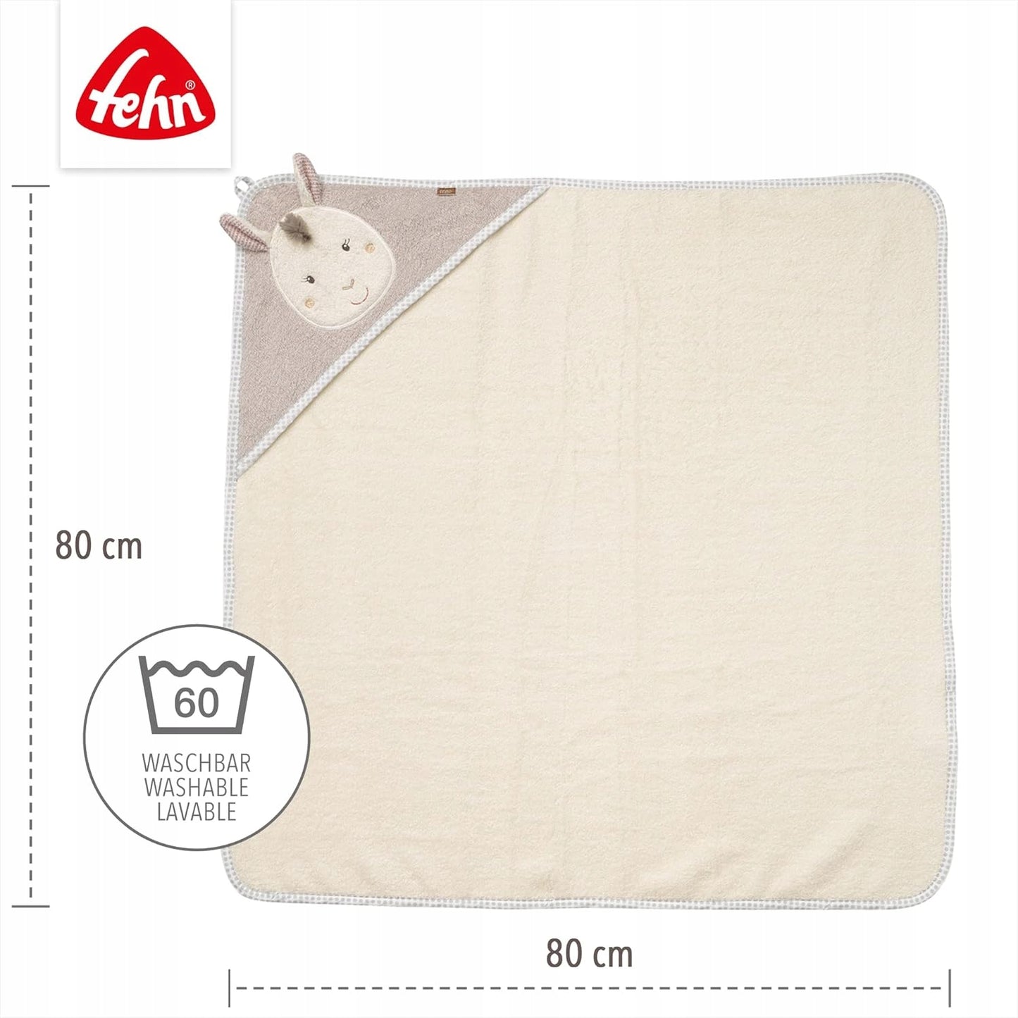 FEHN Peru RĘCZNIK Z KAPTUREM 80x80 cm – zdjęcie produktu 4