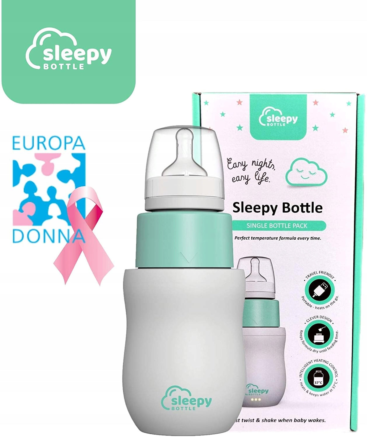 SLEEPY BOTTLE štartovacia sada ohrievač s fľašou