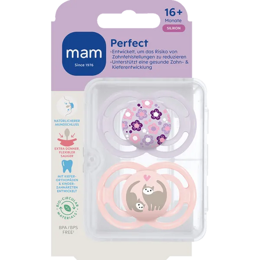 MAM Perfect smoczek uspokajający silikonowy 16m+ x2 – zdjęcie produktu 2