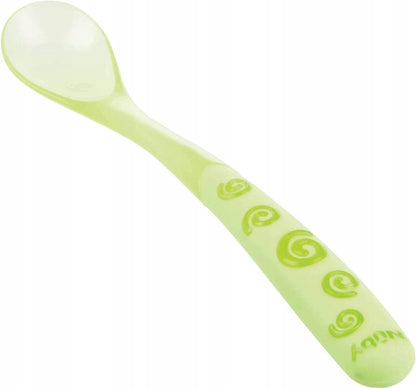 NUBY cucharas de punta suave y mango largo 6 m+ 3 unidades