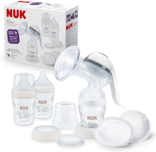 NUK manuální odsávačka mléka + lahvičky Perfect Match 150ml set