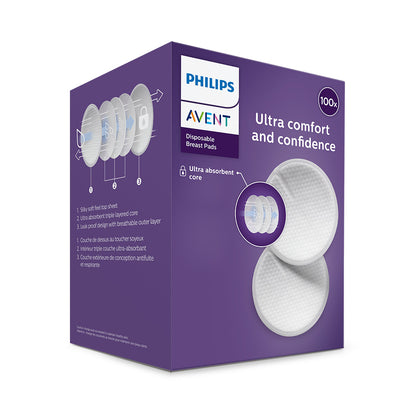 Jednorázové vložky do podprsenky Philips Avent bílé, 100 ks