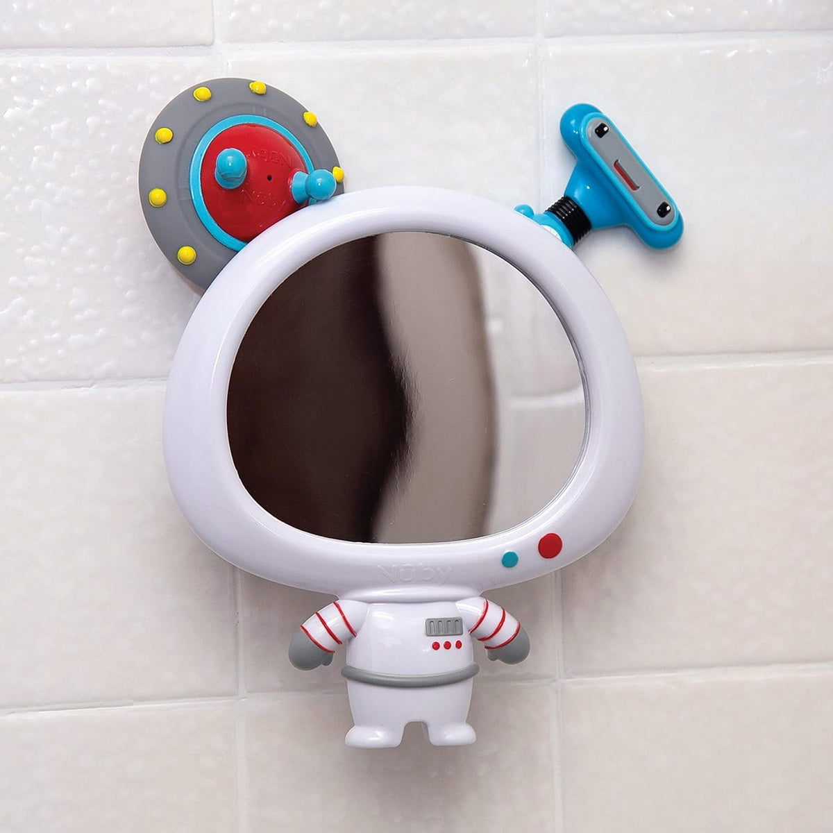 NUBY specchio con ventosa + 2 giocattoli da bagno