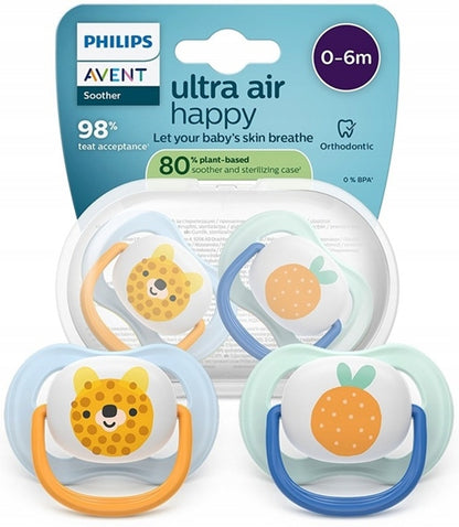 PHILIPS AVENT Ultra Air Happy suzete x 2 0-6 luni
