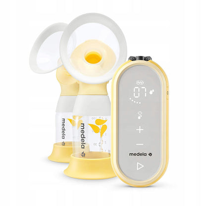 double 2-phase electric breast pump yellow color