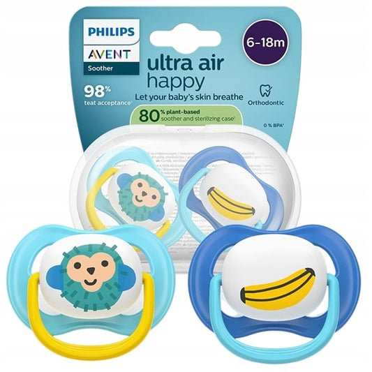 PHILIPS AVENT Ultra Air Happy smoczki x 2 6-18msc