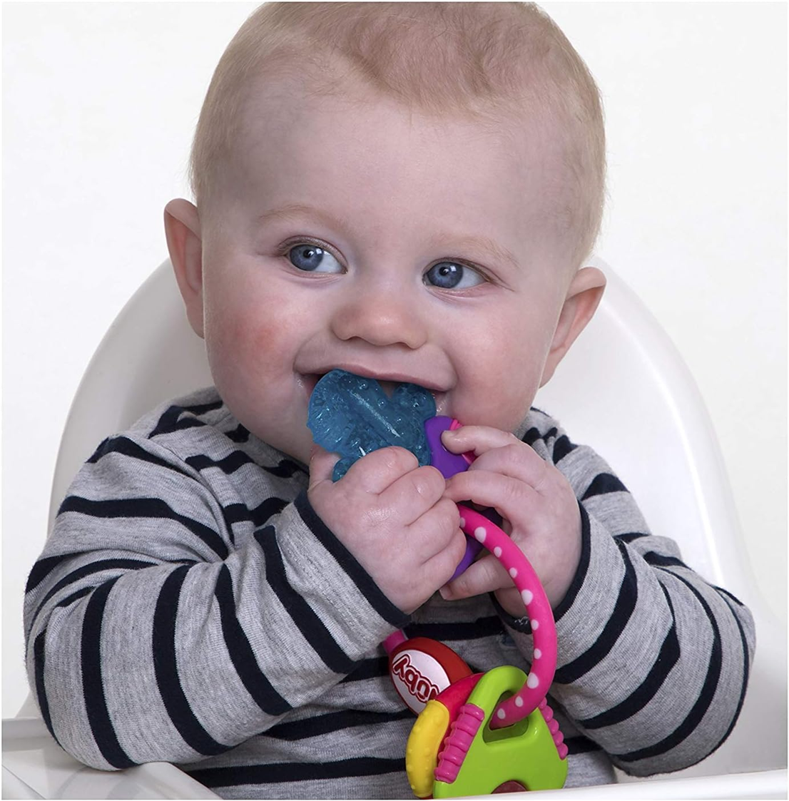 NUBY IcyBite inel gingival răcoritor din silicon 9 x 14 cm CHEI