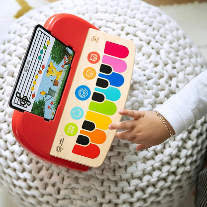 HAPE Cal's First drewniane pianinko dotykowe z nutkami 6 melodii – zdjęcie produktu 4