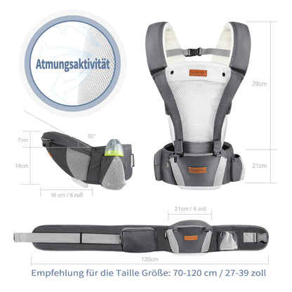 BESREY port-bebe ergonomic cu șezut de șold 6în1
