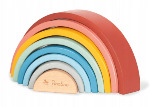 PINOLINO tęcza z drewna Ruby MONTESSORI 12m+