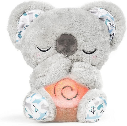 AUBY orsetto KOALA dormiente con pancino che si muove, ninna nanne, lucina 25 cm