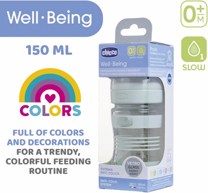 CHICCO Flasche Well Being 0m+ 150ml GLAS