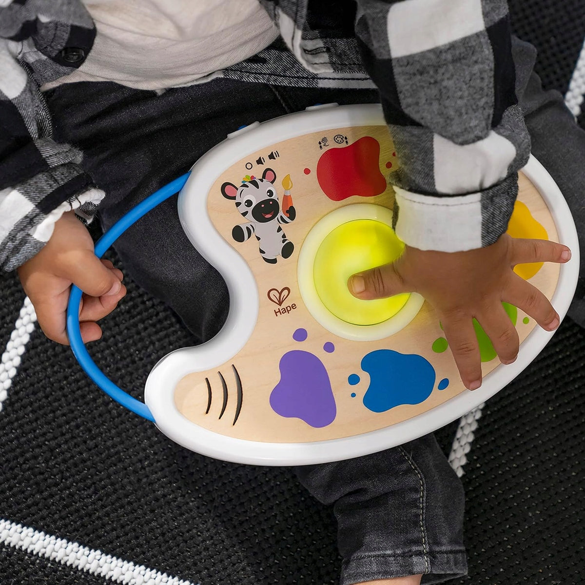 HAPE Magic Touch paleta de pintura musical en 3 idiomas 17,5 x 27 cm