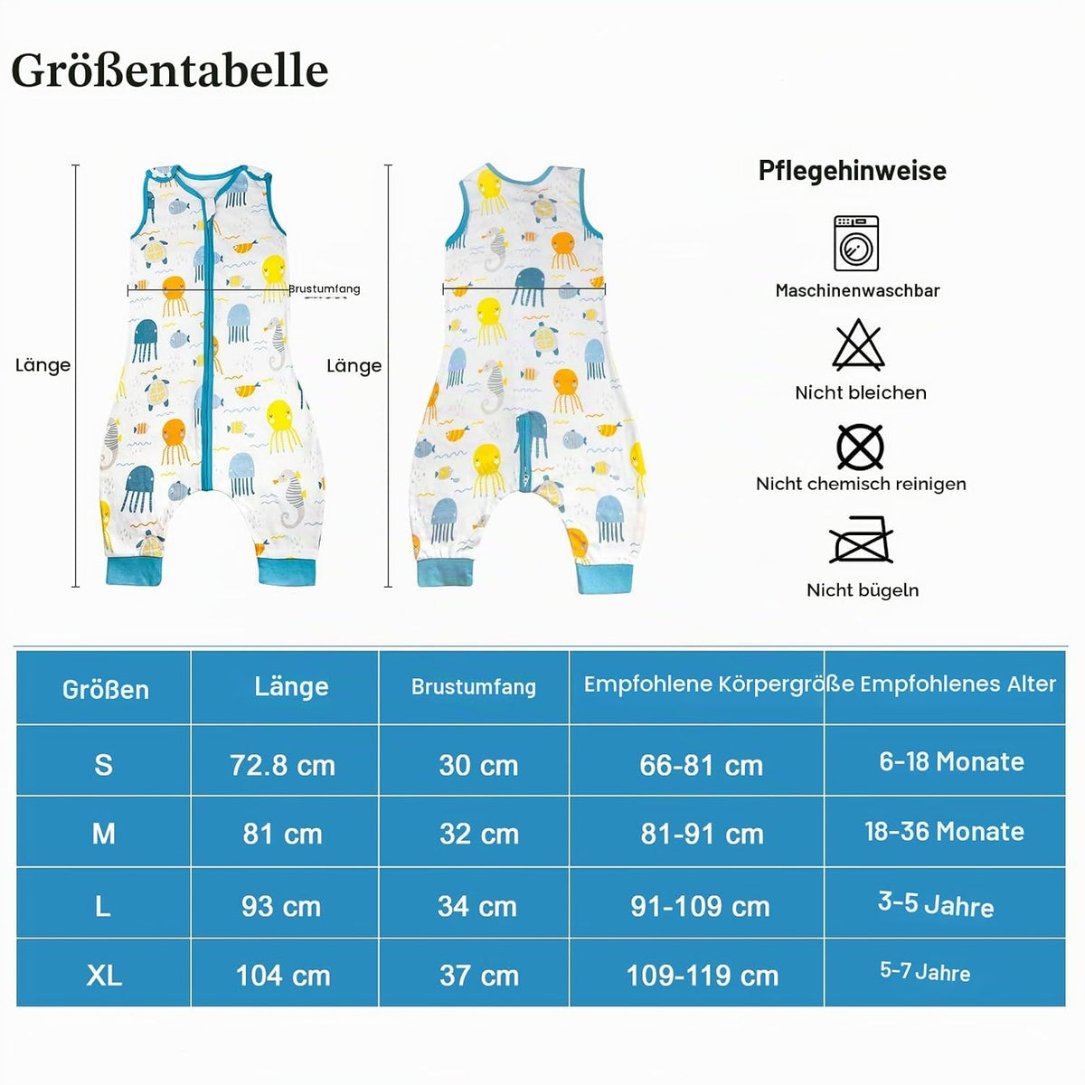 FLYISH DIRECT zomerslaapzak 0,5 TOG M 18-36 maanden
