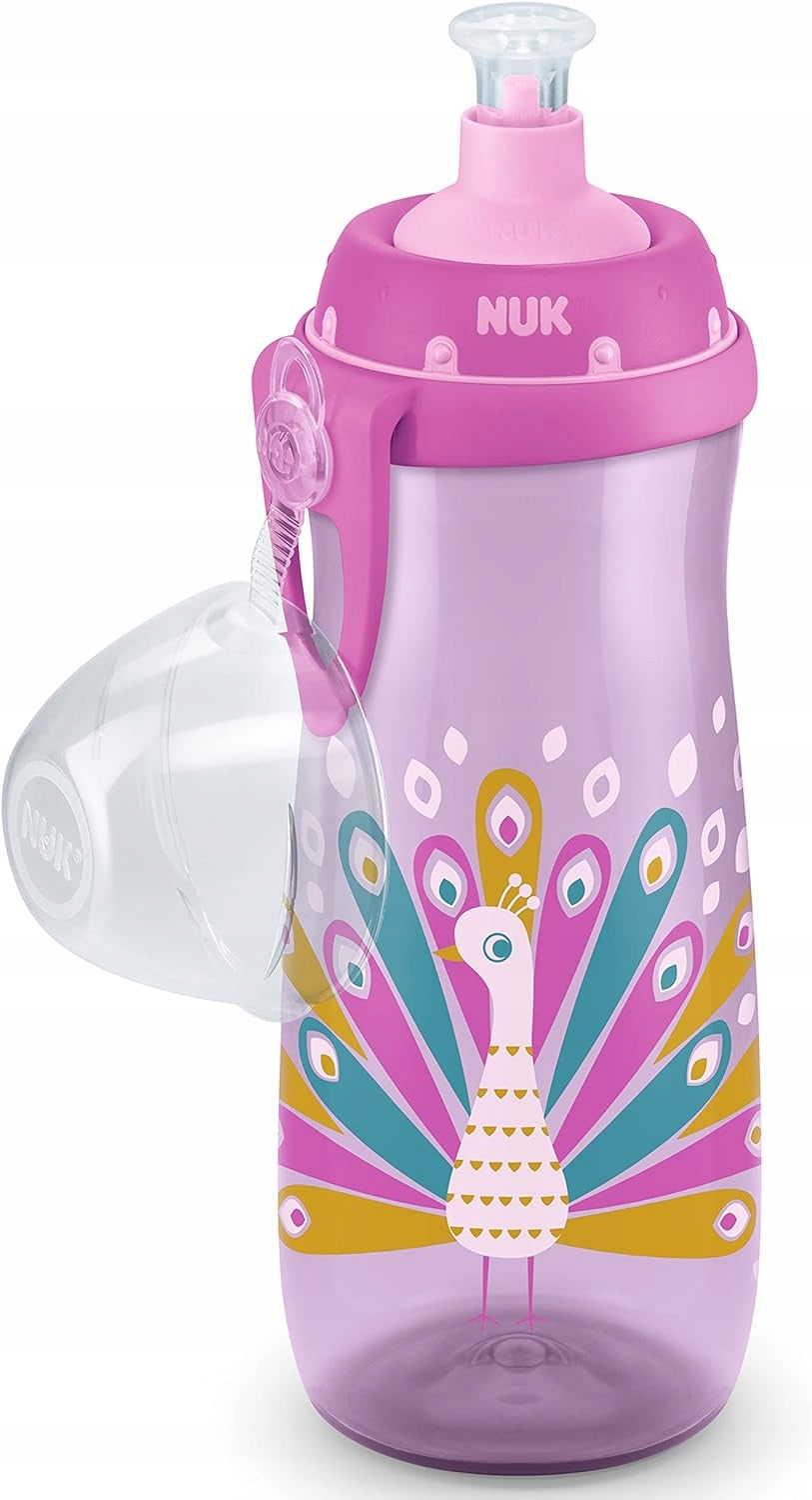 NUK Sports Cup BUTELKA 24 m+ ustnik push-pull 450 ml EFEKT KAMELEONA "N