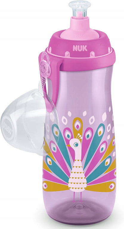 NUK Sports Cup BUTELKA 24 m+ ustnik push-pull 450 ml EFEKT KAMELEONA "N