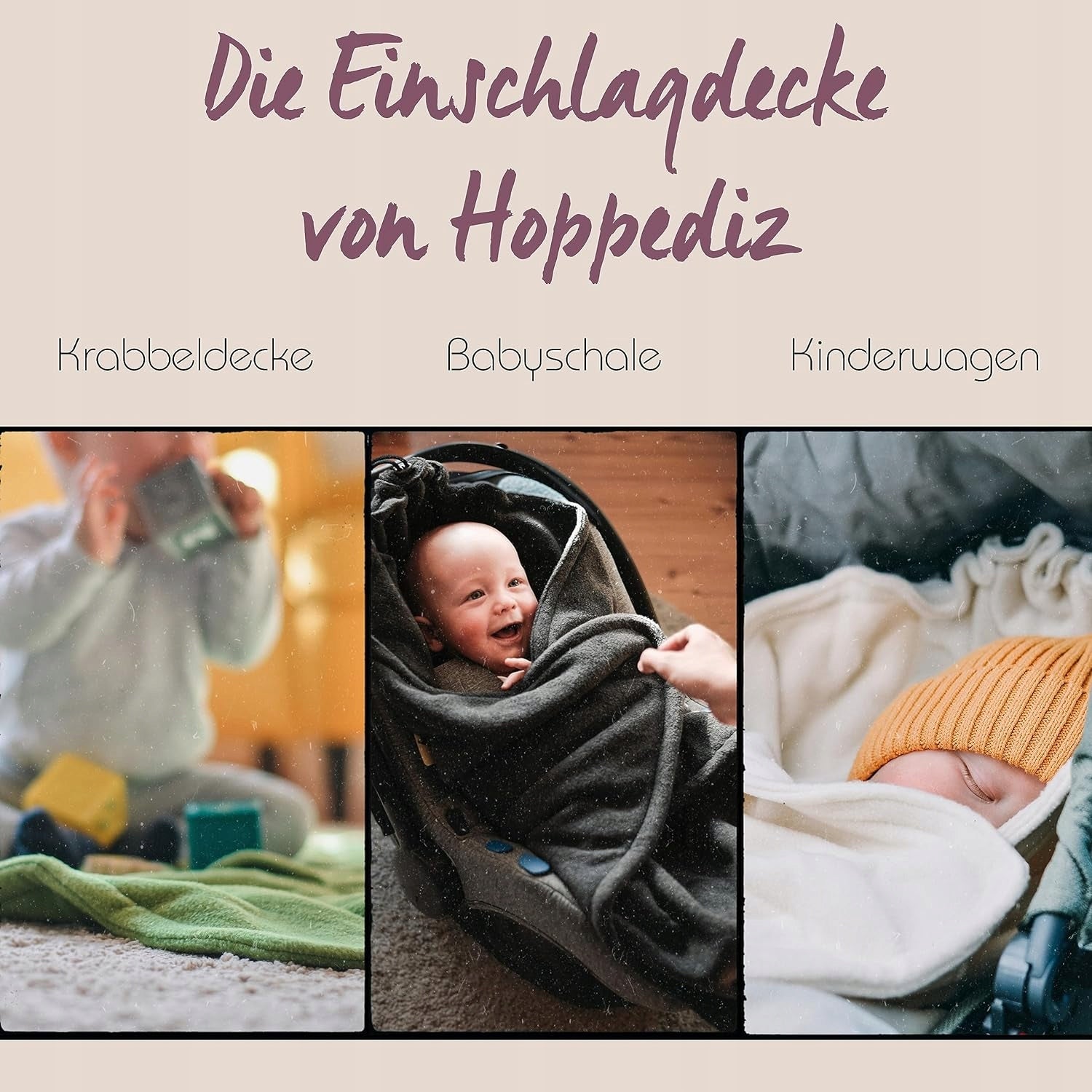 HOPPEDIZ otulacz kocyk do fotelika 3 i 5 punktowe pasy POLAROWY – zdjęcie produktu 2