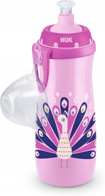 NUK Sports Cup BUTELKA 24 m+ ustnik push-pull 450 ml EFEKT KAMELEONA "N