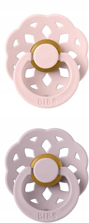BIBS BOHEME smoczki uspokajające 2pack 0-6msc, różowy i liliowy smoczek kauczukowy dla niemowląt