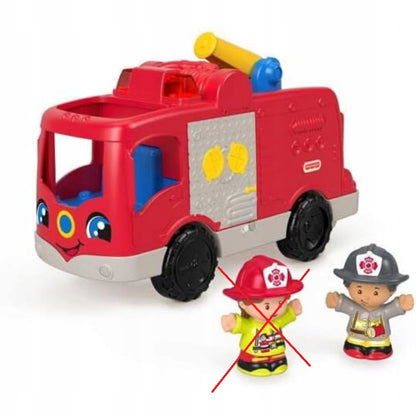 FISHER-PRICE GXR77 wóz strażacki + 1 figurka JĘZYK NIEMIECKI, czerwony, dźwięki i światła