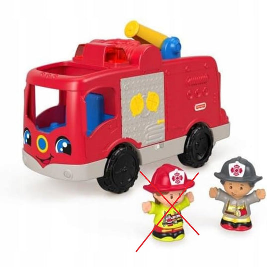 FISHER-PRICE GXR77 wóz strażacki + 1 figurka JĘZYK NIEMIECKI, czerwony, dźwięki i światła