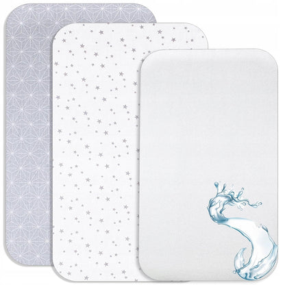 LOVELY HIPPO cearșaf pentru pătuț x2 55x90 + protecție pentru saltea