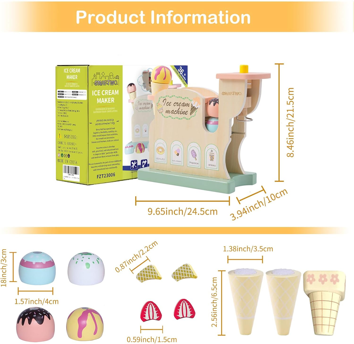 SMARTWO houten ijsmachine set