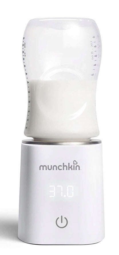 MUNCHKIN 37° cyfrowy podgrzewacz do butelek biały, cyfrowy podgrzewacz do mleka 37°C