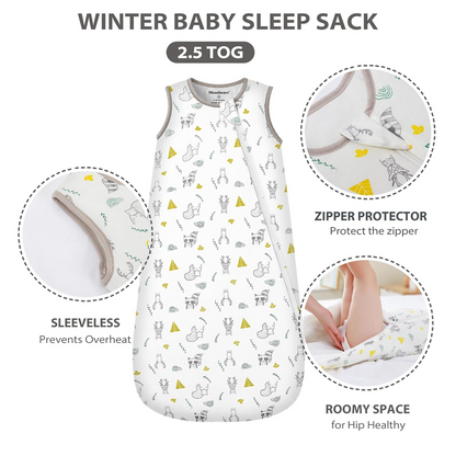 MOSEBEARSzip-up sleeping bag2.5 TOGsize 18-36 months100% cottonnew condition, replacement packaging possible