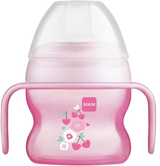 MAM Starter Cup hrnek proti rozlití 150 ml 4 m+ KVĚTY