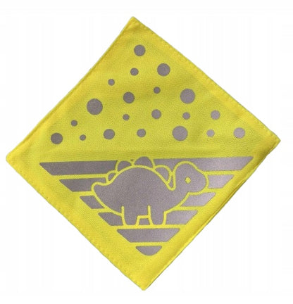 VELOTA riflettori con velcro per passeggino 12 x 12 cm 4 pezzi DINOSAURO