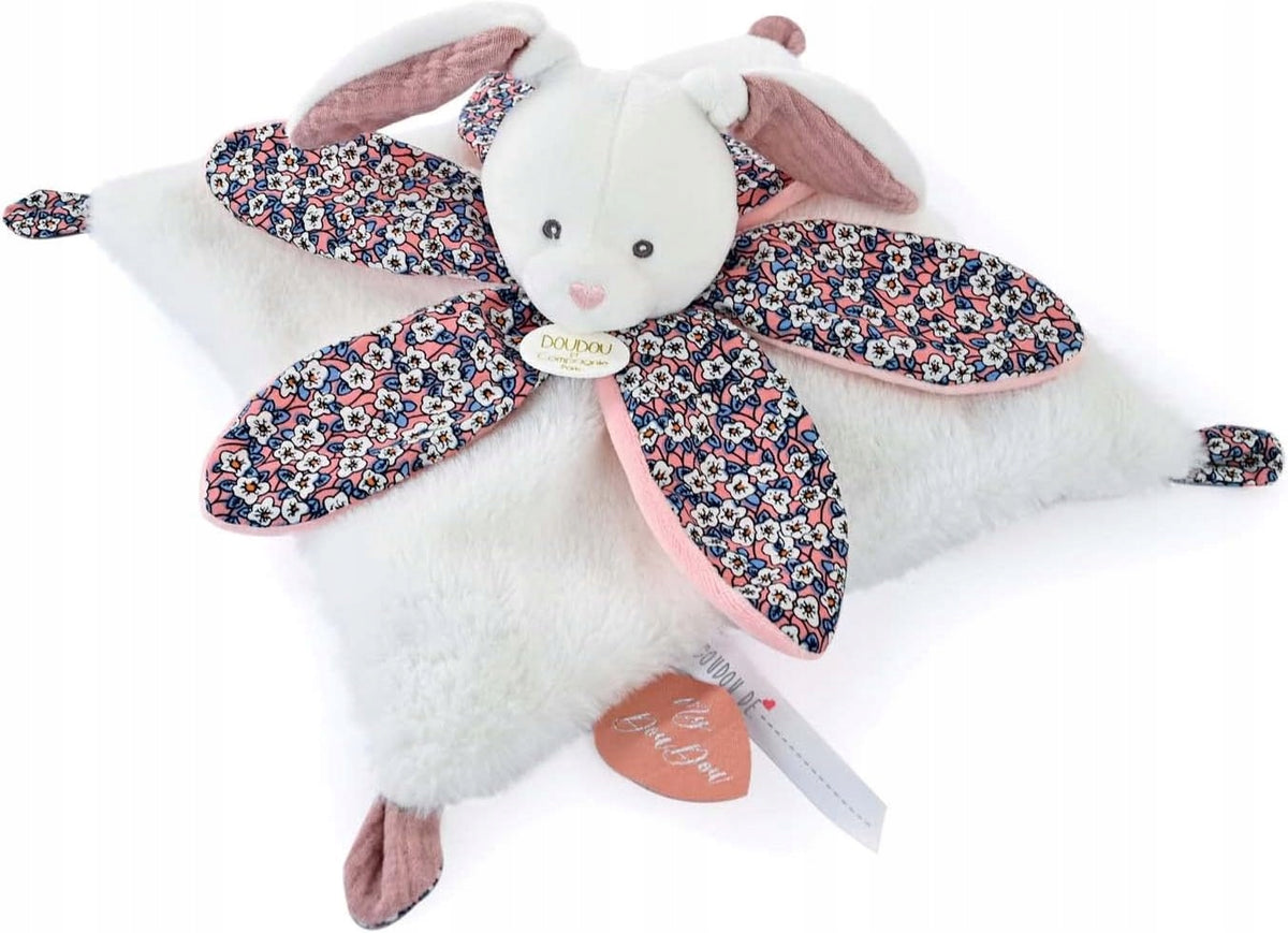 DOUDOU et COMPAGNE komforter przytulanka z kocykiem 27cm, wielokolorowa przytulanka dla dzieci 0+